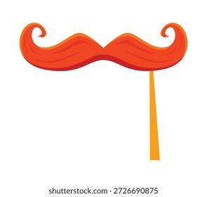 St Patricks leprechaun red mustaches photo booth mask. Irish holiday kids photo booth vector mask, Saint Patrick festival costume part. Ireland carnival prop with redhead leprechaun curly mustaches