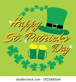 St. Patrick's lettering. St. Patricks Day background