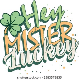 St Patricks Lucky Day Vector Illustrator Design 