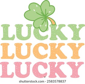 St Patricks Lucky Day Vector Illustrator Design 