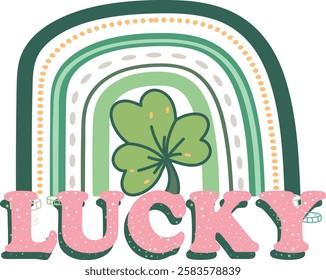 St Patricks Lucky Day Vector Illustrator Design 