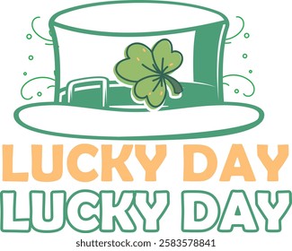 St Patricks Lucky Day Vector Illustrator Design 