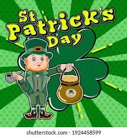 St. Patrick's mascot. Vector illustration