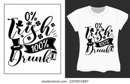 St. Patrick's SVG cut files design. St. Patrick's Day SVG t-shirt design. Perfect for print items.