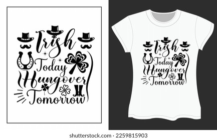 St. Patrick's SVG cut files design. St. Patrick's Day SVG t-shirt design. Perfect for print items.