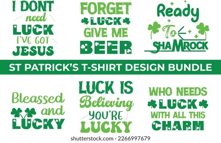 ST Patrick's T-shirt Design Bundle