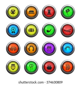 St Patricks  vector icons for web sites and user interface