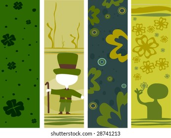 St. Patricks Vertical Banner - Vector