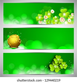 Encabezado de sitio web o conjunto de banners de St. Patrick.