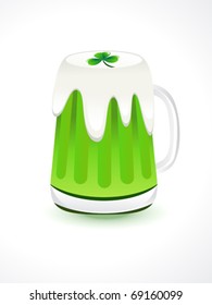 st patrics beer jug vector illustration