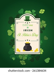 St patrics day label