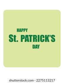St. Patrics Day poster isolated. 