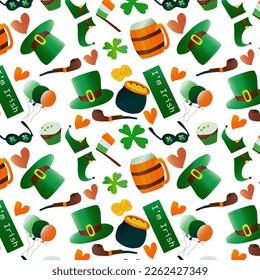 St Patriks day pattern clever irish flag pot 