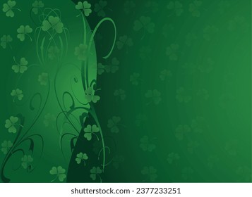 St Patty - Green Shamrock Background
