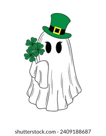 St Pattys St Patrick’s Vector, Lucky Vektor, Irish Vector, Boo Lucky, Ghost Glückspilz, St Pattys Day 2024, Trending