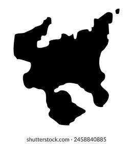 St Pauls Bay District map, administrative division of Malta. Vector illustration.