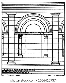 St. Paul-trois-chateaux, Noviomagus of the Tricastini, vintage engraving. 