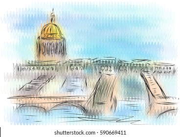 st petersburg abstract illustration