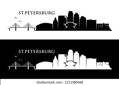 St. Petersburg skyline - Florida United States of America USA - vector illustration