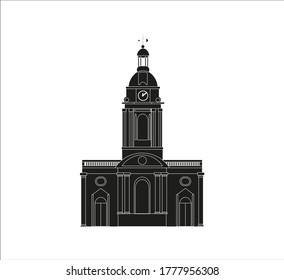 St Philip's Cathedral Birmingham in England. illustration for web and mobile design.