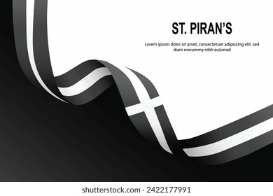 St Pirans Day background Cultural Catholic. Vector illustration.