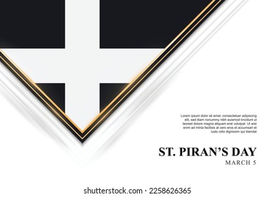 St Pirans Day background. Vector illustration background.