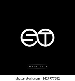 ST S T initial letter linked circle capital monogram logo modern template
