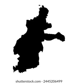 Mapa de las parroquias de San Salvador, división administrativa de Jersey. Ilustración vectorial.