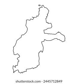 Mapa de las parroquias de San Salvador, división administrativa de Jersey. Ilustración vectorial.