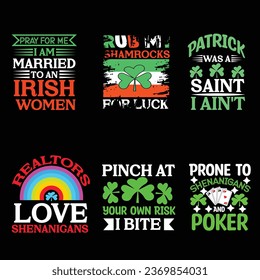 Diseño de camisetas de St. Patrick's T Shirt Bundle-Saint Patrick's T Shirt Design