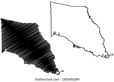 St. Tammany County, Louisiana (U.S. county, United States of America, USA, U.S., US) map vector illustration, scribble sketch Saint Tammany Parish map