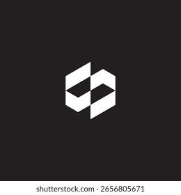 Logotipo de design de ilusão de tecnologia ST