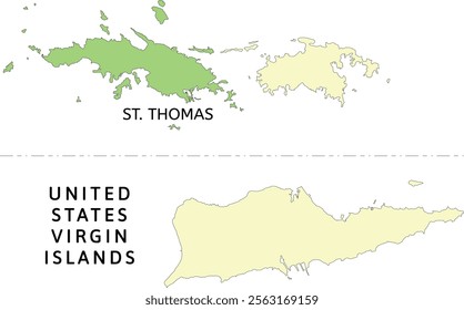 St. Thomas location on United States Virgin Islands state map