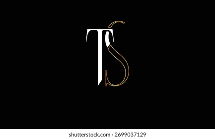 ST, TS LETRA ABSTRATA LOGOTIPO MONOGRAMA 