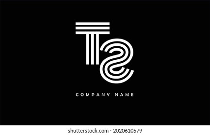ST, TS Abstrakte Buchstaben Logo-Monogramm