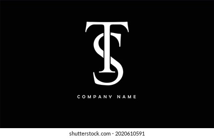 ST, TS Abstract Letters Logo Monogram