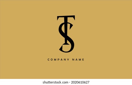 ST, TS Abstract Letters Logo Monogram