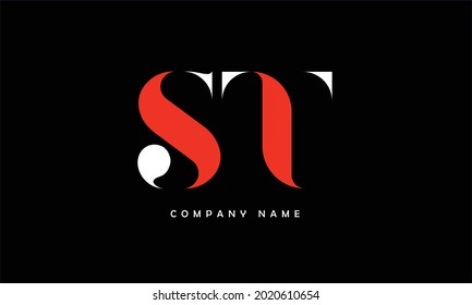ST, TS Abstract Letters Logo Monogram