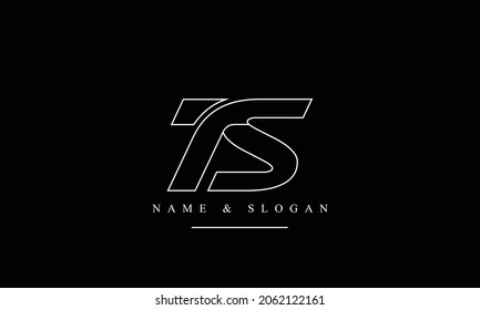 ST, TS, abstract letters logo monogram