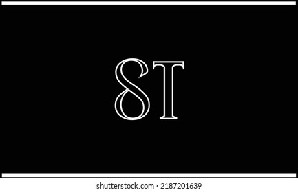 ST, TS Abstrakte Buchstaben Logo Design.