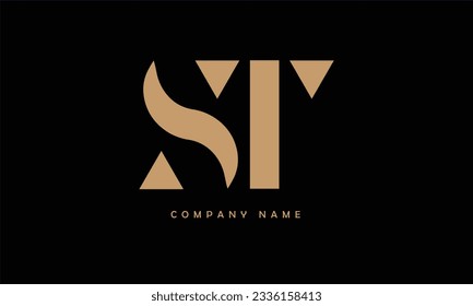 ST, TS Abstract Letters Logo Monogram