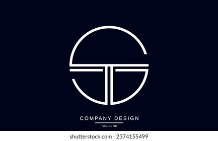 ST, TS, Abstract Letters Logo Monogram
