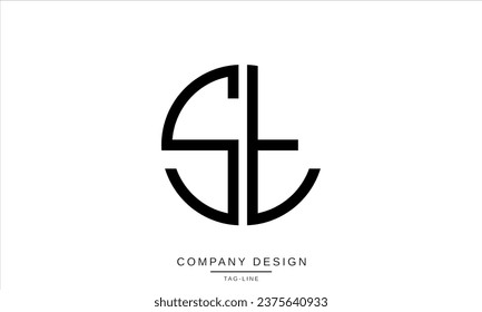 ST, TS, Abstract Letters Logo Monogram