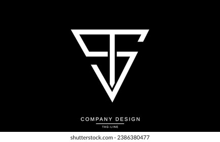 ST, TS, Abstract Letters Logo Monogram