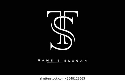ST, TS Abstract Letters Logo Monogram