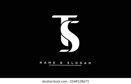 ST, TS Abstrakte Buchstaben Logo-Monogramm