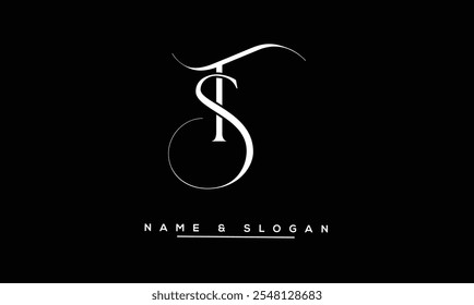 ST, TS Abstract Letters Logo Monogram