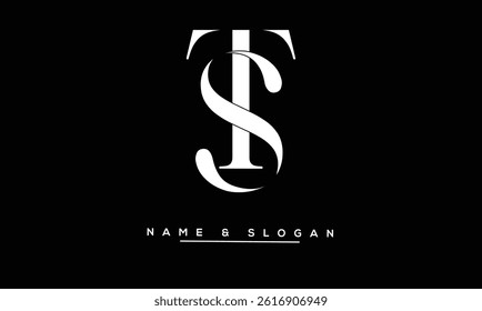 ST, TS Abstract Letters Logo Monogram