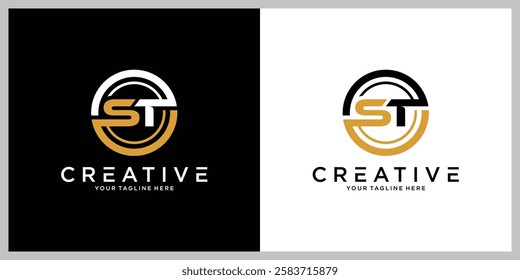 ST, TS Letter Initial Logo Design Template