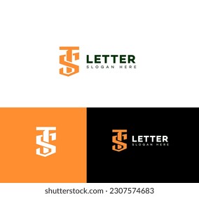 st, ts letter modern branding logo